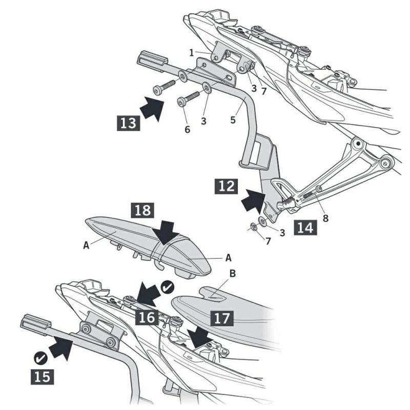 ヤマハ MT-07 3Pサイドケースフィッティングキット SHAD | バイクカスタムパーツ専門店 モトパーツ(MOTO PARTS)