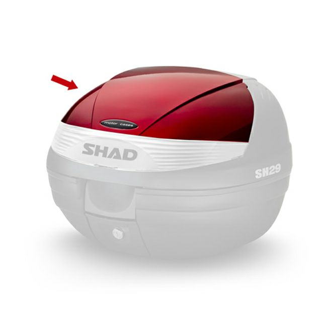 SHAD SH29 トップケース用 カラーパネル ブラックメタル/レッド 