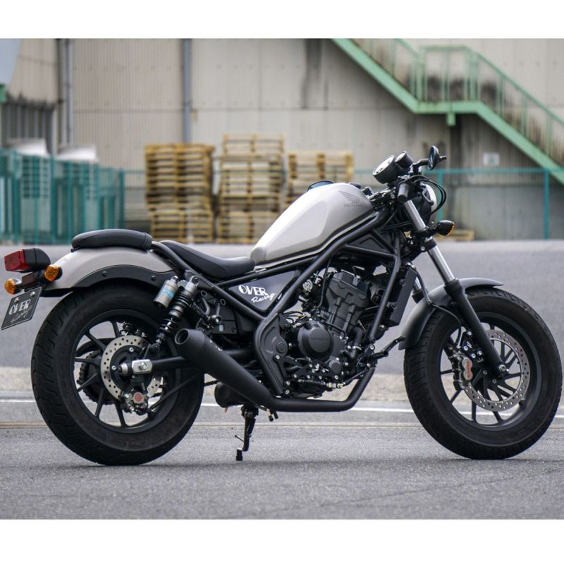 SSメガホンマフラー BLK サイレントスリップオン レブル250(17-22 