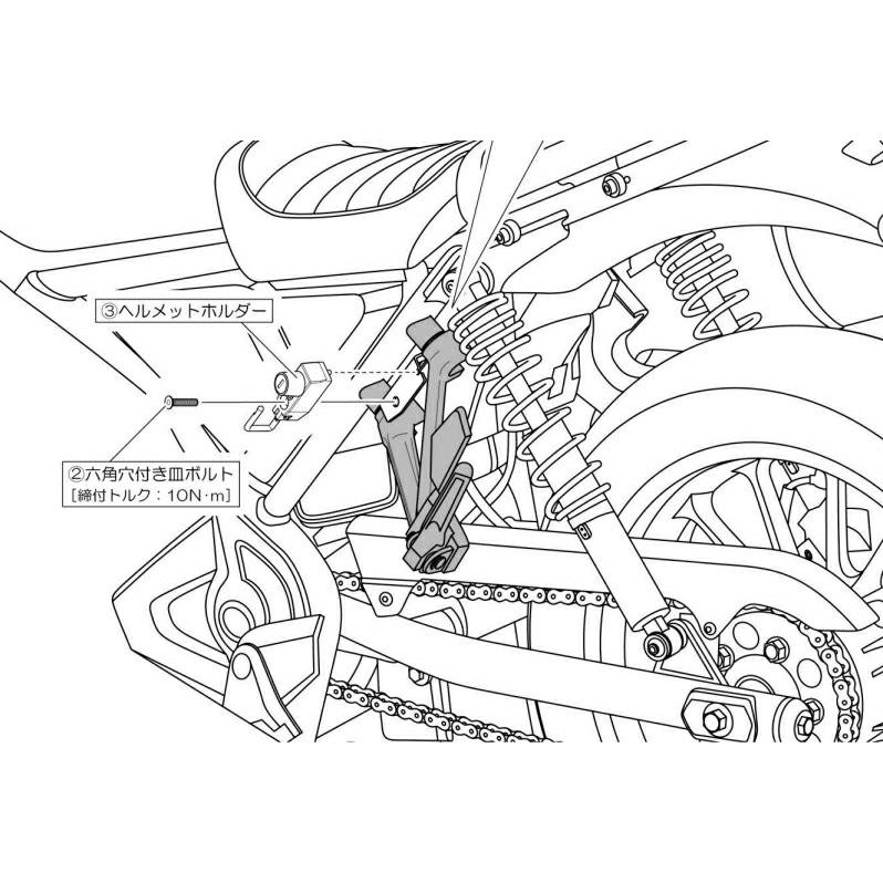 ホンダ CL250/500 ヘルメットホルダー デイトナ | バイクカスタムパーツ専門店 モトパーツ(MOTO PARTS)