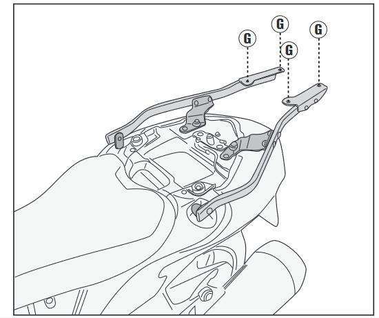 ハヤブサ 隼 GSX-1300 21～23 リアキャリア MONOKEY/MONOLOCK GIVI | バイクカスタムパーツ専門店  モトパーツ(MOTO PARTS)