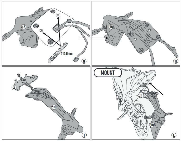 MT-25/MT-03 リアキャリア MONOLOCK GIVI | バイクカスタムパーツ専門店 モトパーツ(MOTO PARTS)