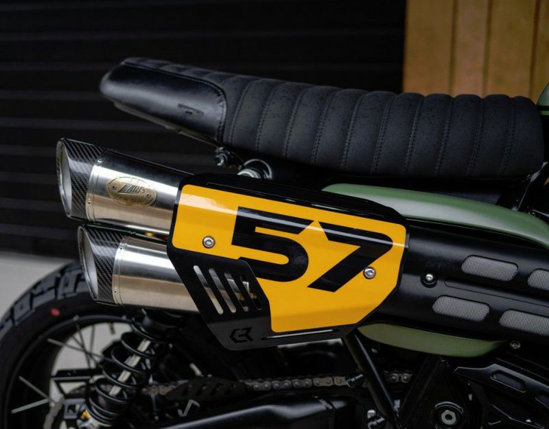 スクランブラー1200 21-23 スリップオンマフラー Eマーク付き (サテン/カーボンエンドキャップ) ZARD | バイクカスタムパーツ専門店  モトパーツ(MOTO PARTS)