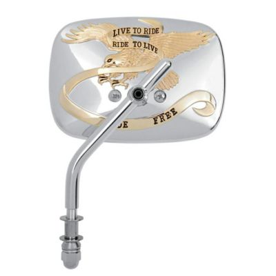 EMGO(エムゴ) LIVE to RIDEミラー 単品 クローム/ゴールド Emgo Live To Ride Motorcycle Replacement Mirrors