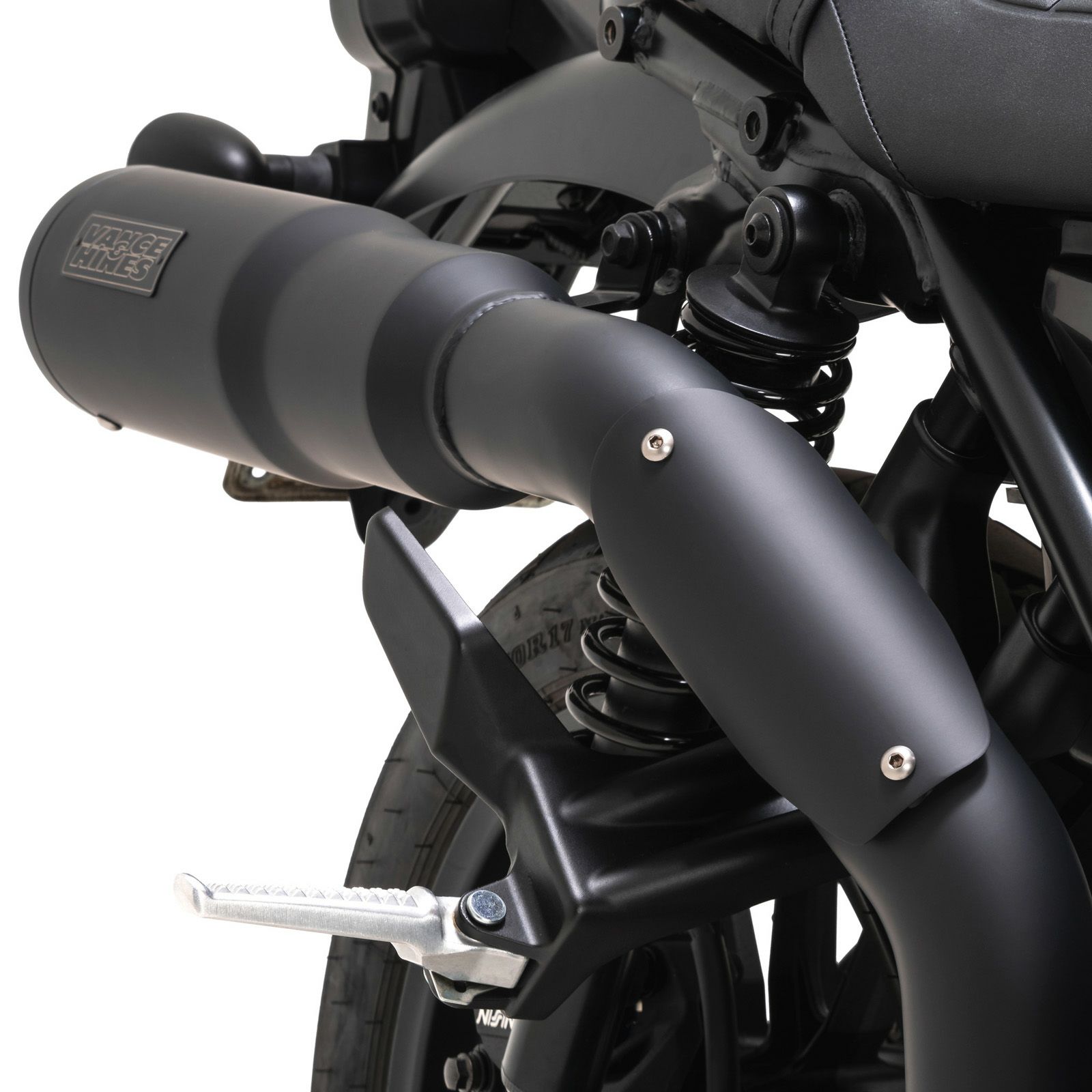 ホンダ CL250/CL500 ハイアウトプット スリップオンマフラー (ブラック 
