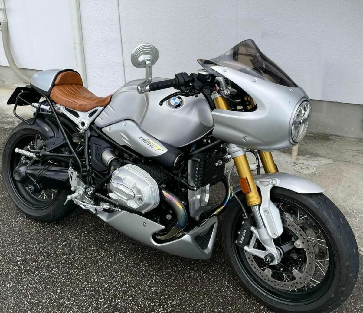BMW RnineT 14- フロントカウル フェアリング ロケットカウル シルバー 