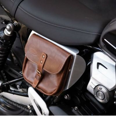 スピードツイン/スラクストン 1200 バッグ付きサイドカバー ブラウン 右側 BAAK Triumph