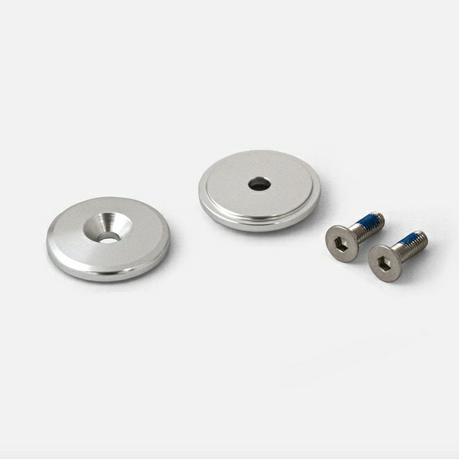 水冷トライアンフ用 ロープロファイル バーエンドキャップ シルバー