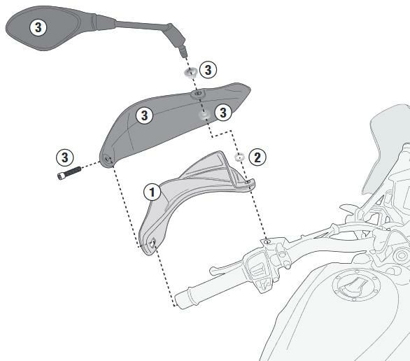 GIVI ジビ　ハンドガードエクステンション　モトグッツィ　V85TT V85 TT '19-23'