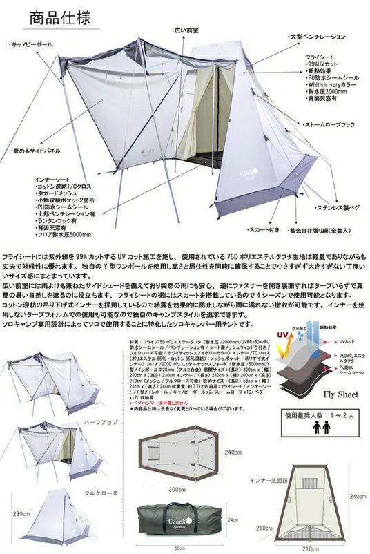 1～2人用 ワンポールテント 