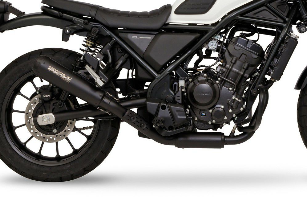 ホンダ CL250 フルエキゾーストマフラー SHORT MEGAPHONE BLACK 