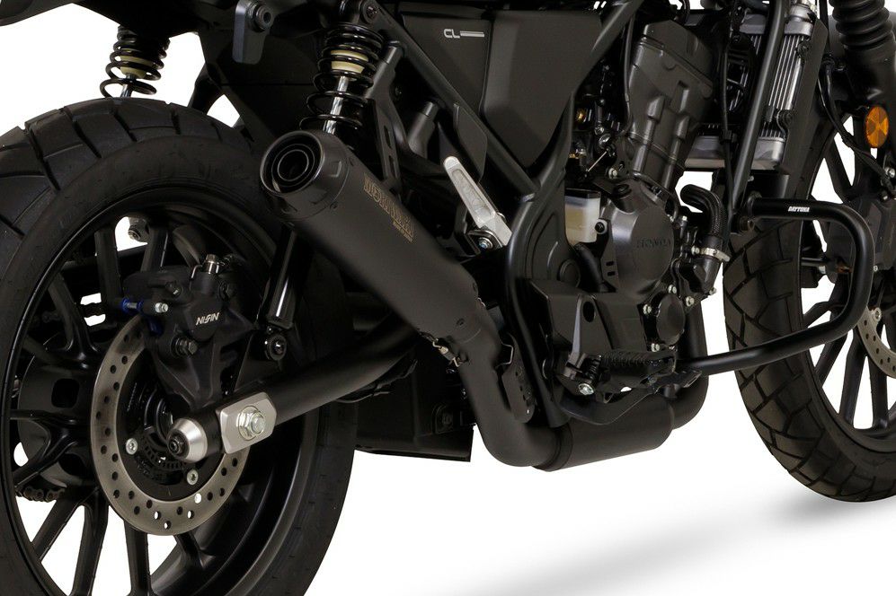 ホンダ CL250 フルエキゾーストマフラー SHORT MEGAPHONE BLACK 