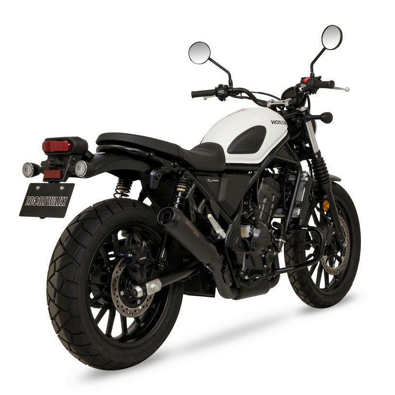 ホンダ CL250 フルエキゾーストマフラー SHORT MEGAPHONE BLACK 