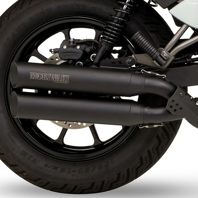 エリミネーター 400 スリップオンマフラー CROSS TWIN BLACK モリワキ 