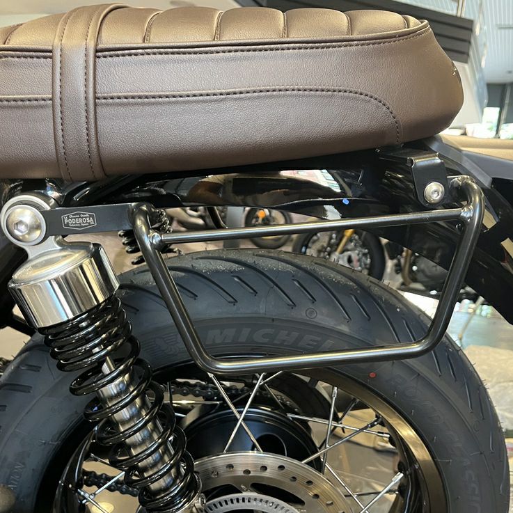 トライアンフ 水冷 T100 T120 サドルバッグ ステー サテンブラック 