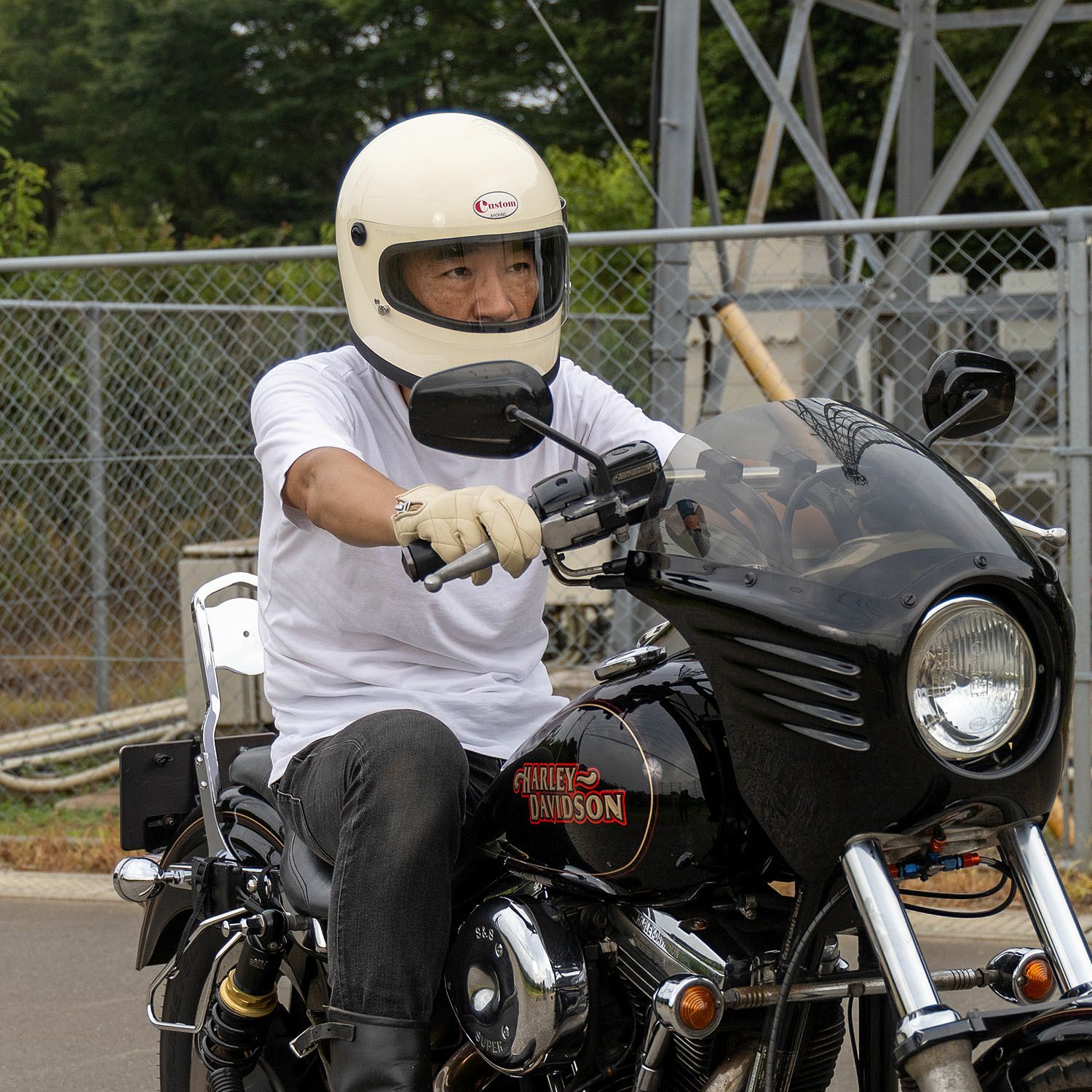 DIN MARKET CUSTOM GT-750ヘルメット 族ヘル アイボリー | バイク  