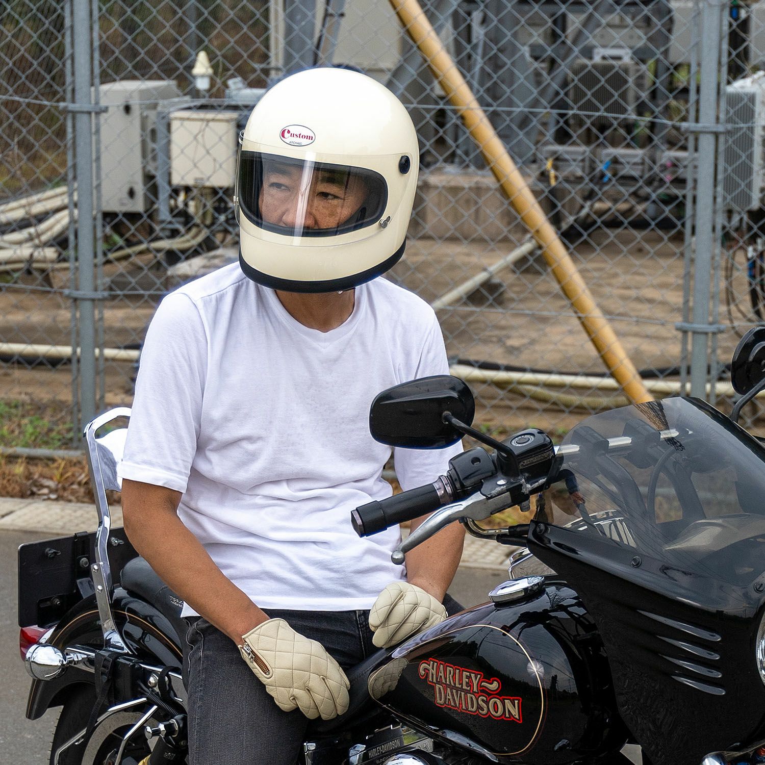DIN MARKET CUSTOM GT-750ヘルメット 族ヘル アイボリー | バイク 
