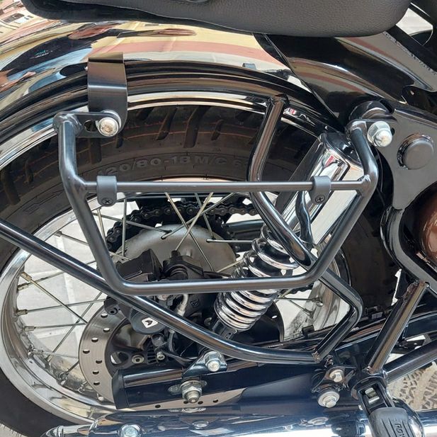 ロイヤル エンフィールド クラシック350 サドルバッグ ステー ブラック 