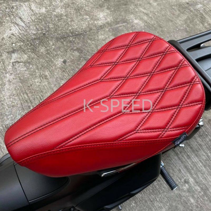 スーパーカブ C125 フロント クッション シート Diabolus ミックスパターン レッドレザーメタル K-SPEED |  バイクカスタムパーツ専門店 モトパーツ(MOTO PARTS)