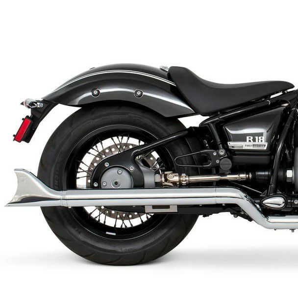 BMW R18 20- スリップオンマフラー 2.5インチ径 クローム シャーク 