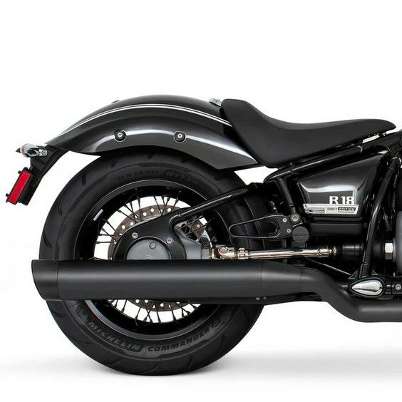 BMW R18 20- スリップオンマフラー 4インチ径 ブラック リバティテール