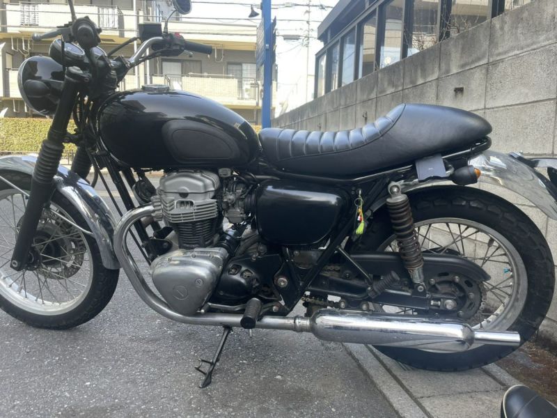 W400, W650, W800 カフェ シート(ショート) オールブラック W400, W650, W800 カフェ シート(ショート) オールブラック