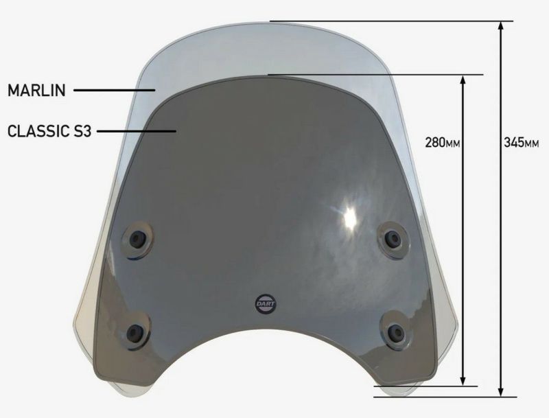 Z650RS スクリーン クラシックS3 ダークスモーク DART FLYSCREEN