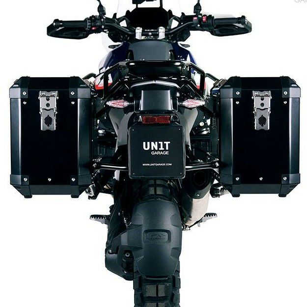 BMW R1300GS アルミサイドパニアケース ブラック 47L+47L +アタッチメントシステム UNIT GARAGE |  バイクカスタムパーツ専門店 モトパーツ(MOTO PARTS)