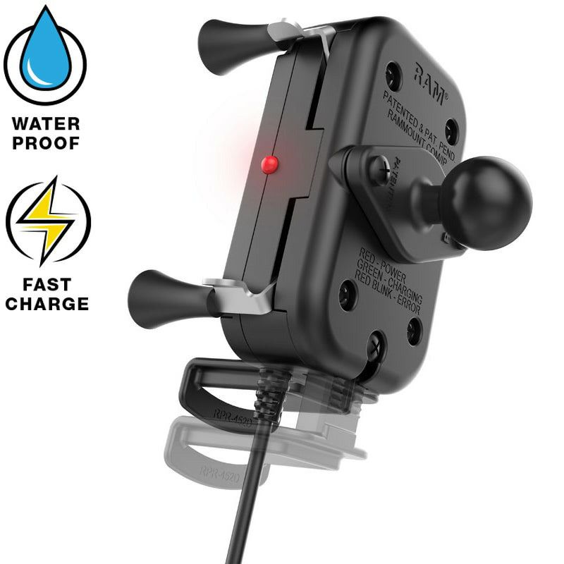 ラムマウント 防水ワイヤレス充電Xグリップスマホホルダー(15W ラムマウント 防水ワイヤレス充電Xグリップスマホホルダー(15W