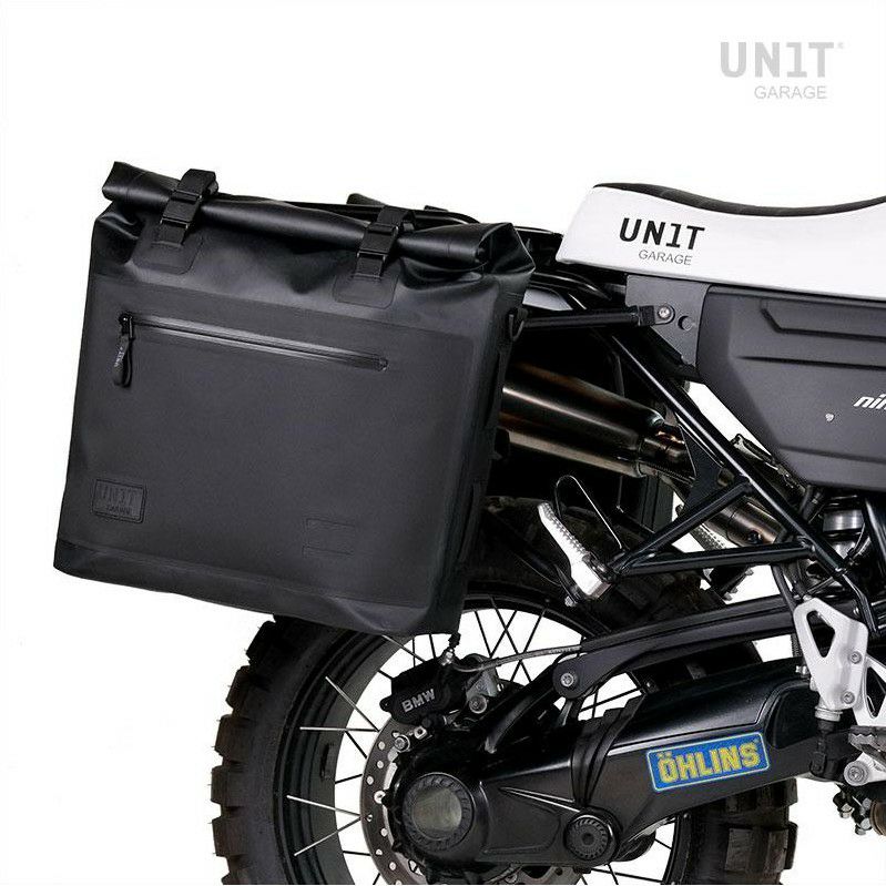 BMW RnineT サイドバッグ TPU製 35L-45L バックプレート付き + サブ 