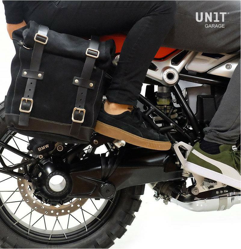 BMW RnineT シリーズ サイドバッグ ワックススウェード製 22L-30L + 