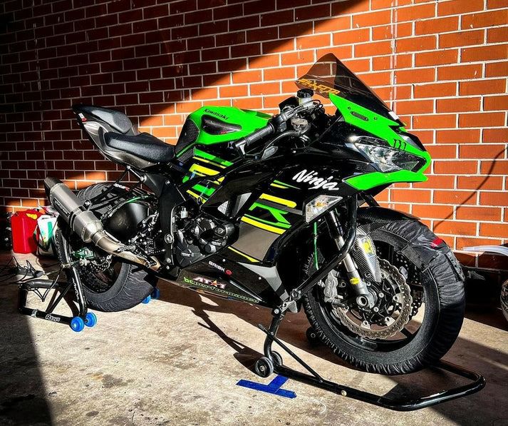 ZX-6R 636 09- チタン フルエキゾーストマフラー カーボンエンド