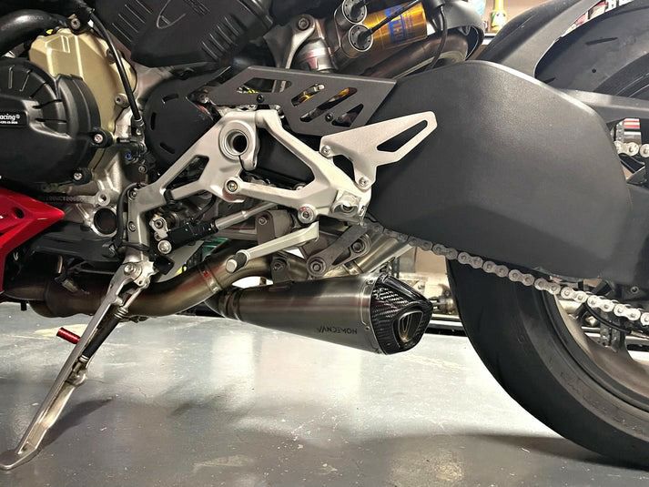 パニガーレV4/S/SP2/R 23- チタン スリップオンマフラー カーボンエンド Vandemon DUCATI | バイクカスタムパーツ専門店  モトパーツ(MOTO PARTS)