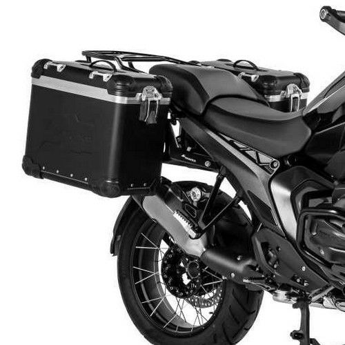 BMW R1300GS ZEGA Evo アルミパニアセット 38L/38L【ブラック】 &ステンレスステー【ブラック】 ツアラテック |  バイクカスタムパーツ専門店 モトパーツ(MOTO PARTS)