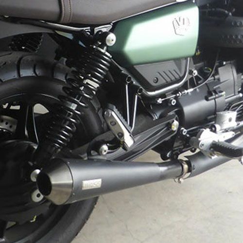 MOTO GUZZI(モトグッチ) V7 850 Tromb レトロ ステンレス スリップオンマフラー サテン MASS Exhaust |  バイクカスタムパーツ専門店 モトパーツ(MOTO PARTS)