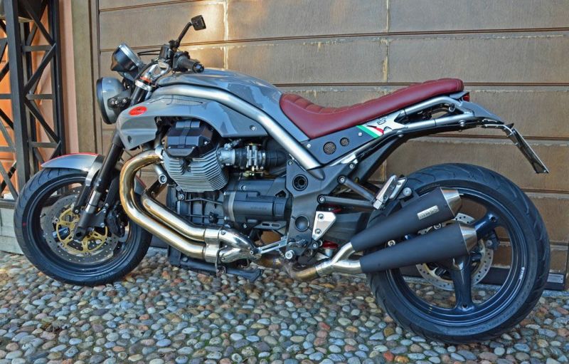 MOTO GUZZI(モトグッチ) GRISO グリーゾ Tromb レトロ ダブルステンレス スリップオンマフラー マットブラック MASS  Exhaust | バイクカスタムパーツ専門店 モトパーツ(MOTO PARTS)