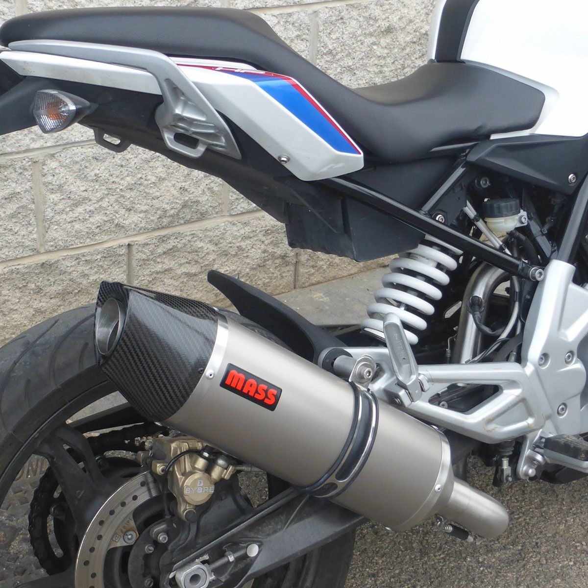 BMW G310R オーバルチタン+ステンレス フルエキゾーストマフラー MASS 