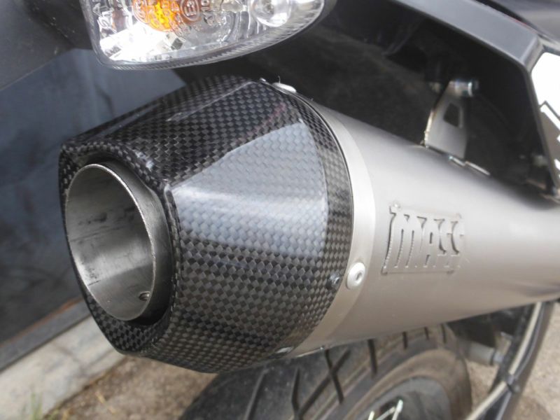 アプリリアSX125/RX125 ラウンドステンレス スリップオンマフラー カーボンチップ MASS Exhaust | バイクカスタムパーツ専門店  モトパーツ(MOTO PARTS)