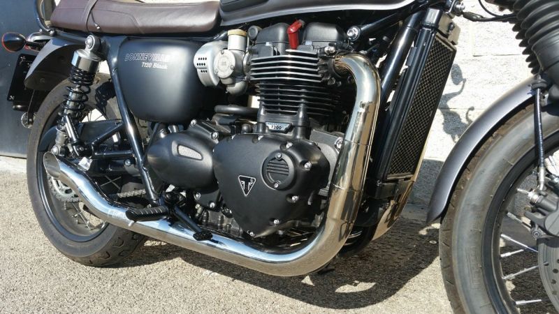 トライアンフ ボンネビルT100/T120 ステンレス 2in2 Hot Rod フルエキゾーストマフラー ポリッシュ(レーシング) MASS  Exhaust | バイクカスタムパーツ専門店 モトパーツ(MOTO PARTS)