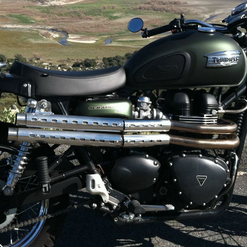 トライアンフ 空冷スクランブラー ステンレス2in2 Mohave フルエキゾーストマフラー サテン MASS Exhaust |  バイクカスタムパーツ専門店 モトパーツ(MOTO PARTS)