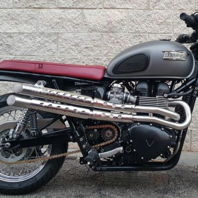 トライアンフ 空冷スクランブラー ステンレス2in2 UK Style フル