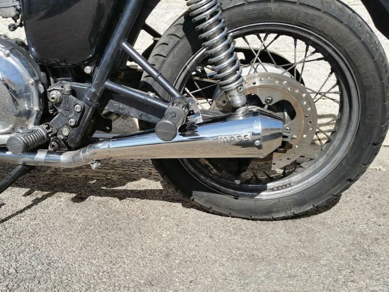 トライアンフ 空冷ボンネビル ステンレス Tromb スリップオンマフラー ポリッシュ MASS Exhaust | バイクカスタムパーツ専門店  モトパーツ(MOTO PARTS)