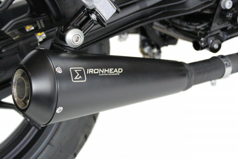 V7 III スリップオンマフラー 左右2本出し ブラック IRONHEAD | バイク 