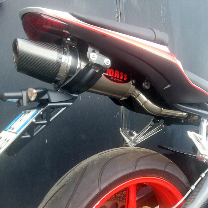 トライアンフ デイトナ675 06-12 オーバルチタン カーボントップ スリップオンマフラー MASS Exhaust |  バイクカスタムパーツ専門店 モトパーツ(MOTO PARTS)