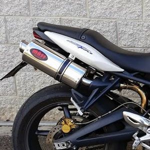 トライアンフ ストリートトリプル675 オーバルステンレス スリップオンマフラー MASS Exhaust | バイクカスタムパーツ専門店  モトパーツ(MOTO PARTS)