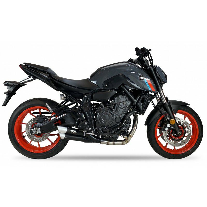 MT-07/XSR700 フルエキゾーストマフラー DUAL HYPERLOW BLACK XL 