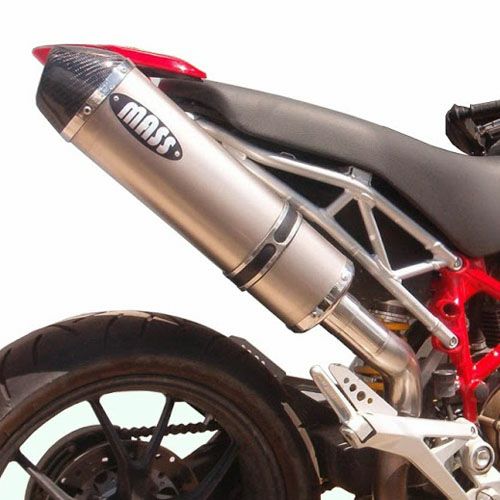 DUCATI ハイパーモタード796 SC PROJECTカーボンマフラーセット はね上げる