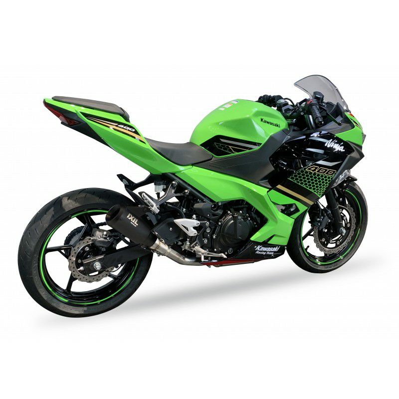 ニンジャ400/Z400 スリップオンマフラー RACE XTREM ブラック イクシル