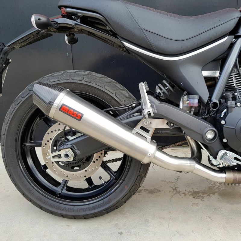 ドゥカティ スクランブラー400 Sixty2 EVO チタン スリップオンマフラー カーボンチップ MASS Exhaust |  バイクカスタムパーツ専門店 モトパーツ(MOTO PARTS)