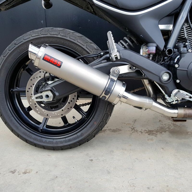 ドゥカティ スクランブラー400 Sixty2 GP1 ステンレス スリップオンマフラー サテン MASS Exhaust |  バイクカスタムパーツ専門店 モトパーツ(MOTO PARTS)